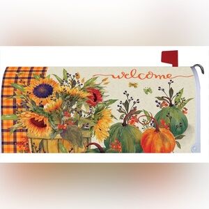 Farmhouse/ Boho Sunflower Basket Garden Fall Mailbox Cover Sz OS